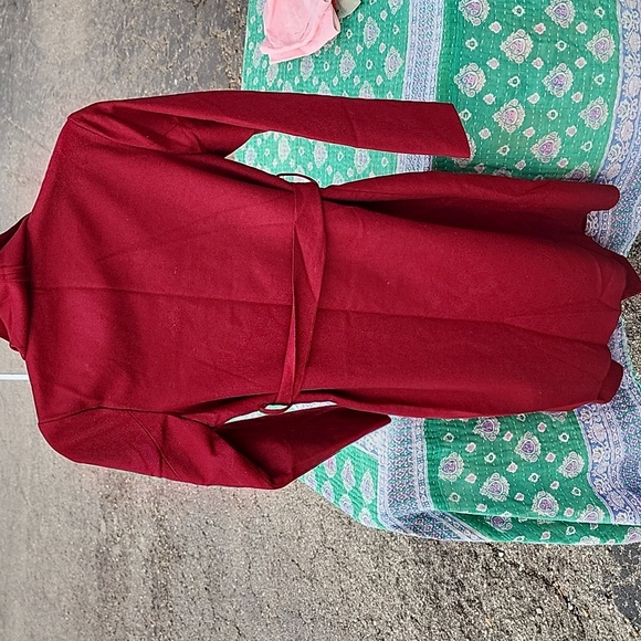Red Wool Overcoat - Picture 2 of 2